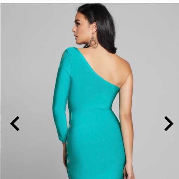 Marciano Guess Turquoise Teal Bandage Bodycon Dress - Size XXS, 00 - Picture 5 of 5